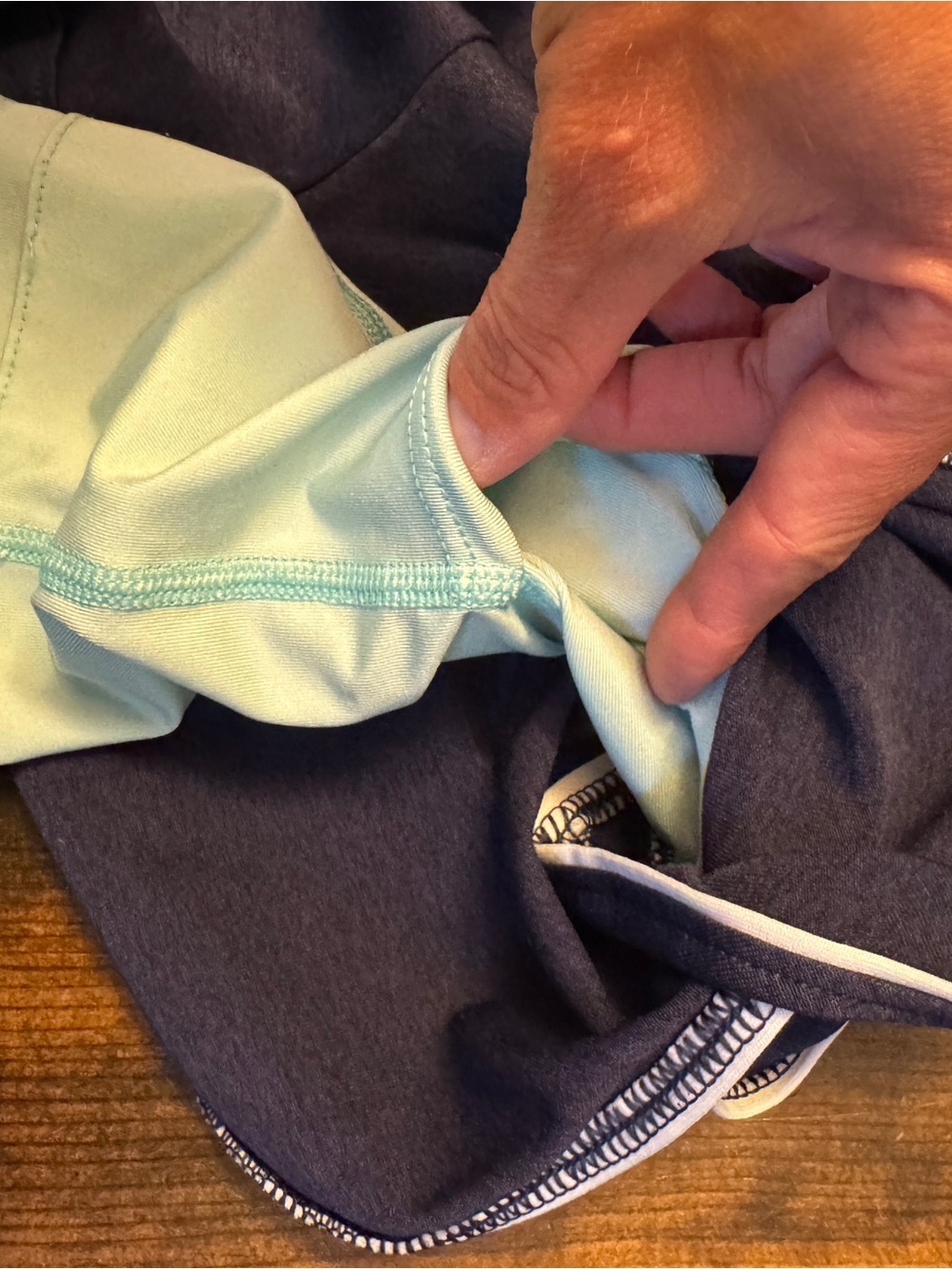 Brooks Mint Green and Navy Running Shorts - Picture 6 of 6